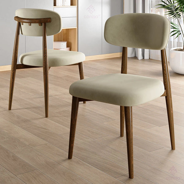 LAOS Dining Chairs - Metal & Wood Finish (Set of 2)