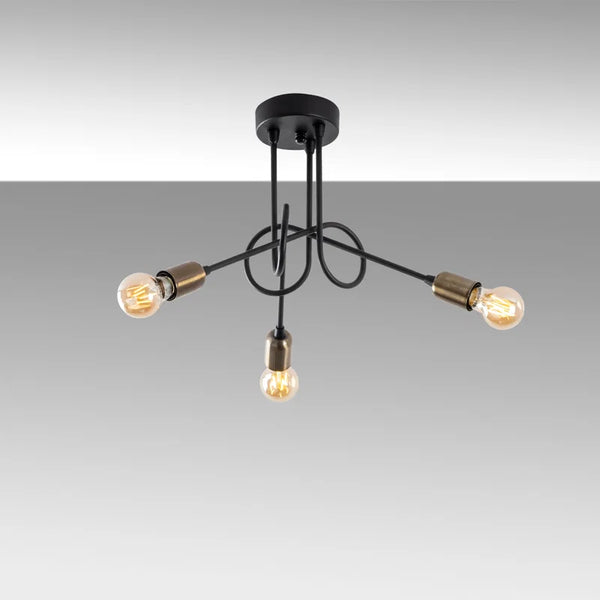 Metal Pendant Lamp With Rod Design