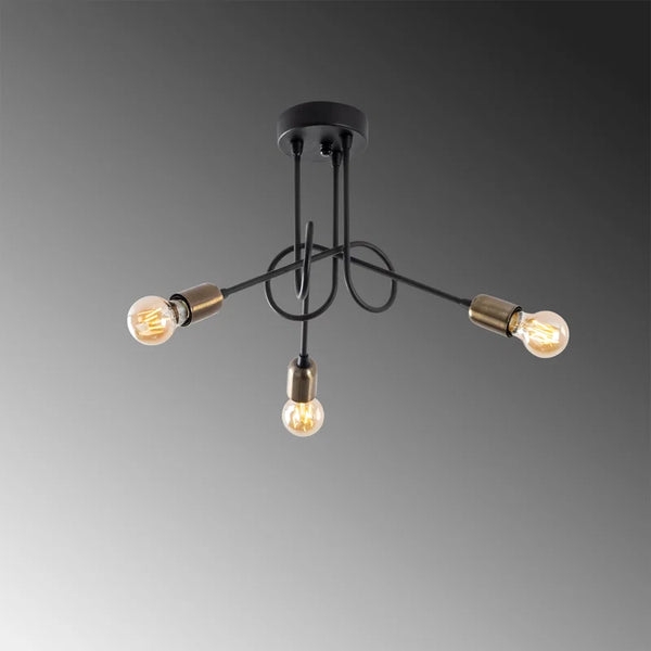 Metal Pendant Lamp With Rod Design