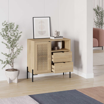 Naive Sideboard, Wood & Metal, Oak