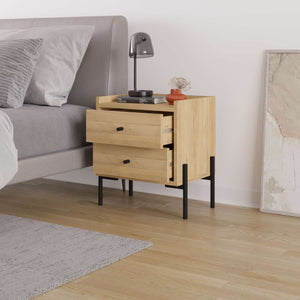 MALTA Nightstand – Oak Wood - Karrari