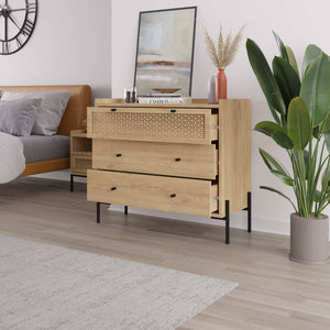 Naive Oak Finish 3-Drawer Chest - Karrari