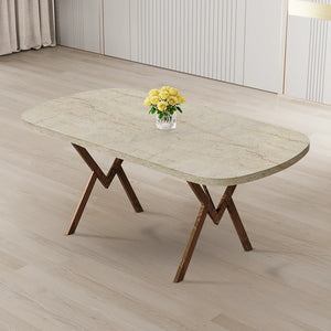 RAADON Table - Travertine Beige