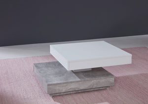 Universal Coffee Table in Cement Grey / White