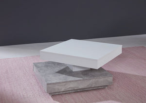 Universal Coffee Table in Cement Grey / White