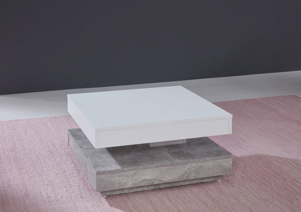 Universal Coffee Table in Cement Grey / White