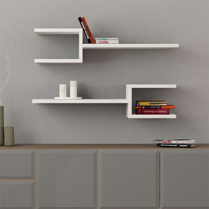 Geometric Floating Wall Shelves - Set of 2 - Karrari