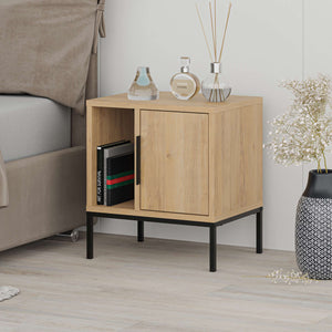 GLYNN Nightstand – Oak Wood - Karrari