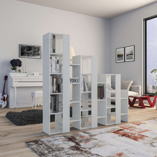 Lift Bookcase, Room Divider, Wood, White