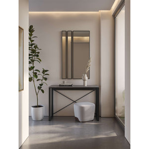 ARCHIE Console Table – Retro Grey & Black - Karrari