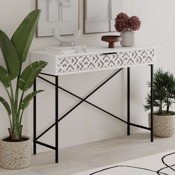 Elegant White Console Table - Karrari