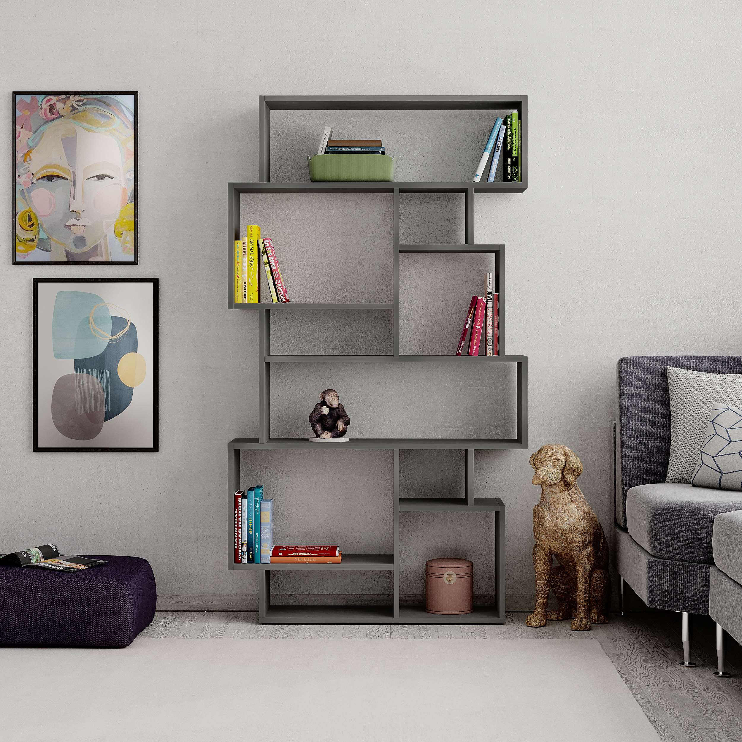 Stylish Functional Bookcase (79×96×26cm)