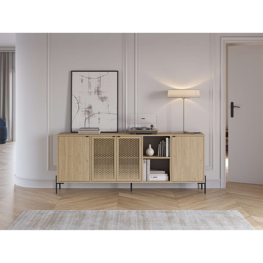 Naive Sideboard, Wood and Metal, Oak