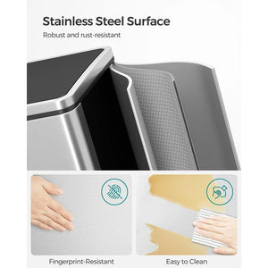 Double Rubbish Bin – Waste & Recycling, Metal Pedal