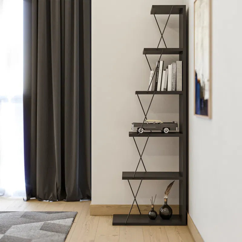 Six-tier Chipboard Shelving - Anthracite - Karrari