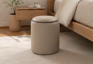 Modern Velvet Vanity Pouffe Stool - Karrari