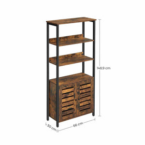 Bookshelf with Cabinet & Doors