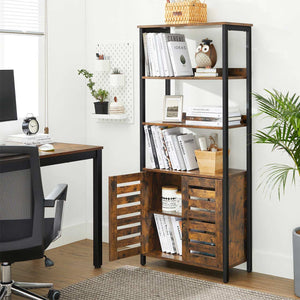 Bookshelf with Cabinet & Doors