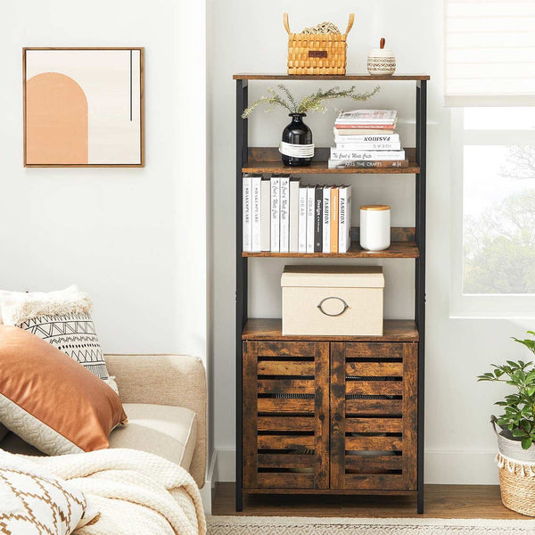 Bookshelf with Cabinet & Doors