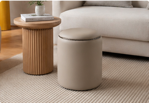 Modern Velvet Vanity Pouffe Stool - Karrari