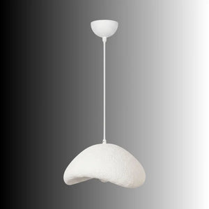 Luna-30-Nua Ceiling Light – White Fiberglass & Metal (42x37x22cm)