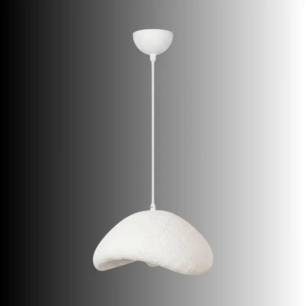 Luna-30-Nua Ceiling Light – White Fiberglass & Metal (42x37x22cm)
