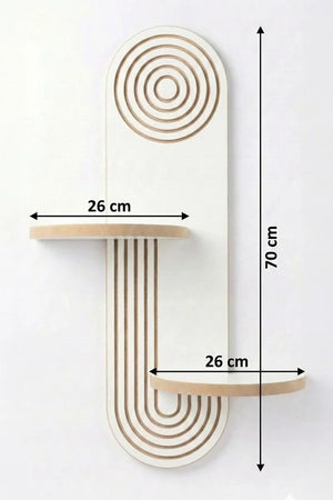 Modern Geometric Design with Two Shelves Lightweight