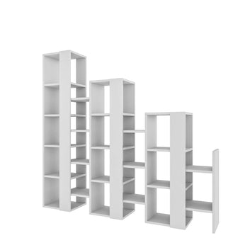 Lift Bookcase, Room Divider, Wood, White