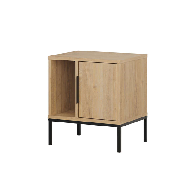 GLYNN Nightstand – Oak Wood - Karrari