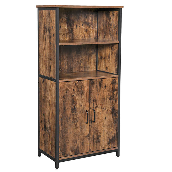 Bookcase Cabinet with Shelves & Cupboard - Karrari