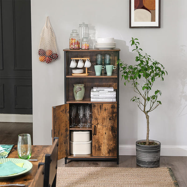 Bookcase Cabinet with Shelves & Cupboard - Karrari