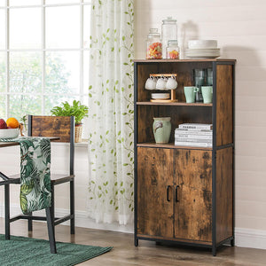 Bookcase Cabinet with Shelves & Cupboard - Karrari