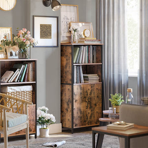 Bookcase Cabinet with Shelves & Cupboard - Karrari