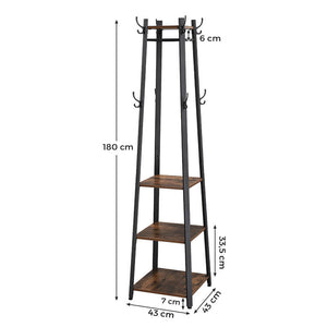 Coat Stand with Shelves & Hooks - Karrari
