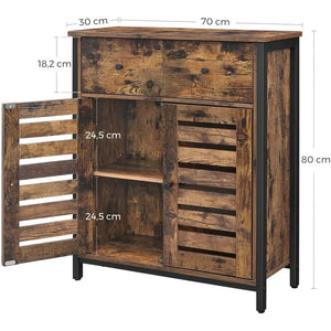 Floor Cabinet - Drawer & Louvered Door - Karrari