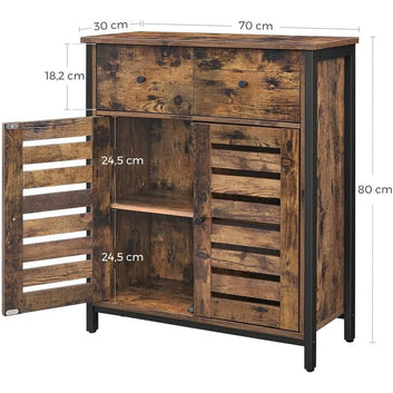 Floor Cabinet, Freestanding Cabinet with 1 Drawer and Shelf