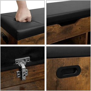 Shoe Bench with Cushion & Storage - Karrari