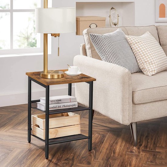 2 Piece Side Tables - Adjustable Mesh Shelves - Karrari