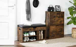 Shoe Bench with Cushion & Storage - Karrari