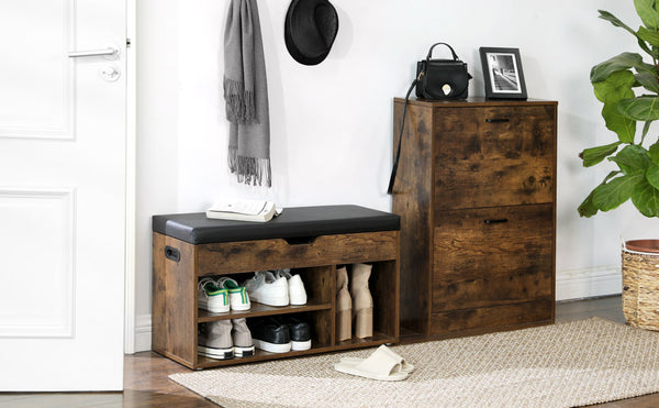 Shoe Bench with Cushion & Storage - Karrari