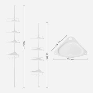 Adjustable Telescopic Shower Corner Shelf - Karrari