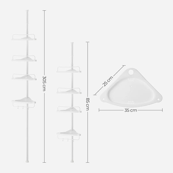 Adjustable Telescopic Shower Corner Shelf - Karrari