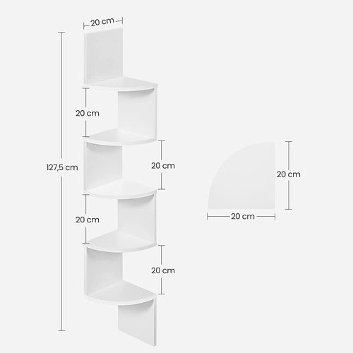 5-Tier Floating Corner Shelf - Karrari