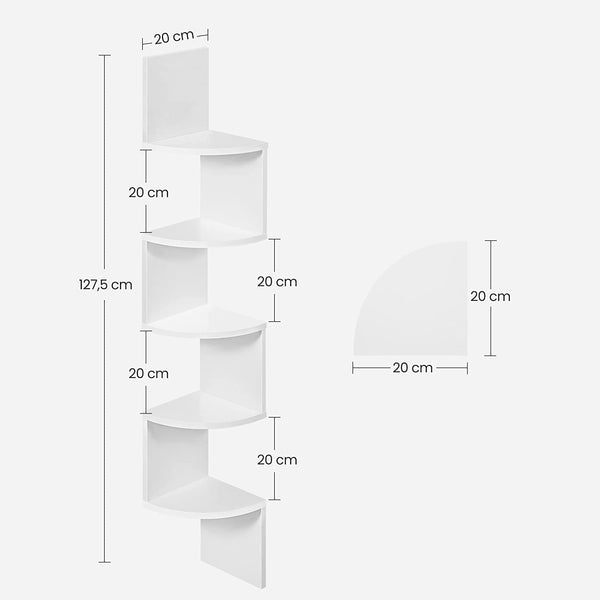 5-Tier Floating Corner Shelf - Karrari