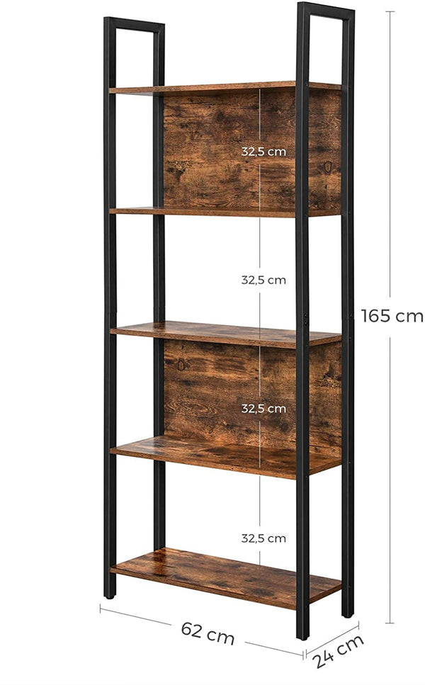 5-Tier Bookcase & Storage Shelf - Karrari