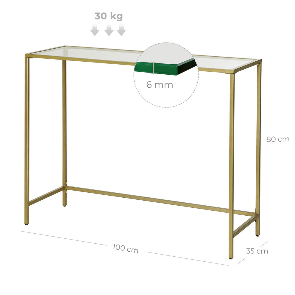 Gold Metal Frame Console Table - Karrari