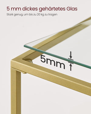 Gold Glass Console Table - Karrari