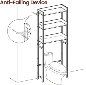 3-Tier Over-The-Toilet Bathroom Shelf - Karrari