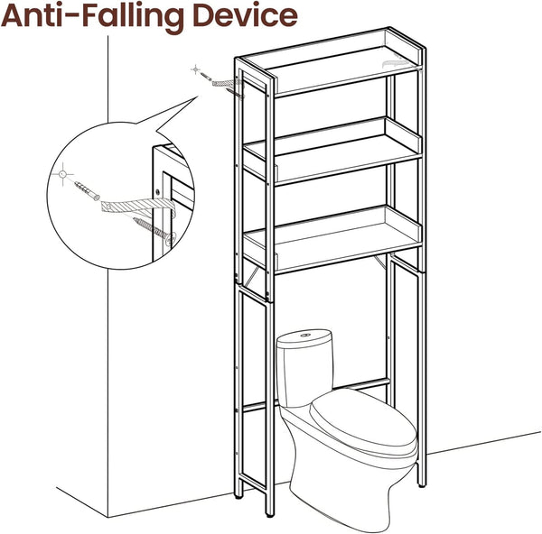 3-Tier Over-The-Toilet Bathroom Shelf - Karrari