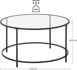 Round Tempered Glass Coffee Table - Karrari